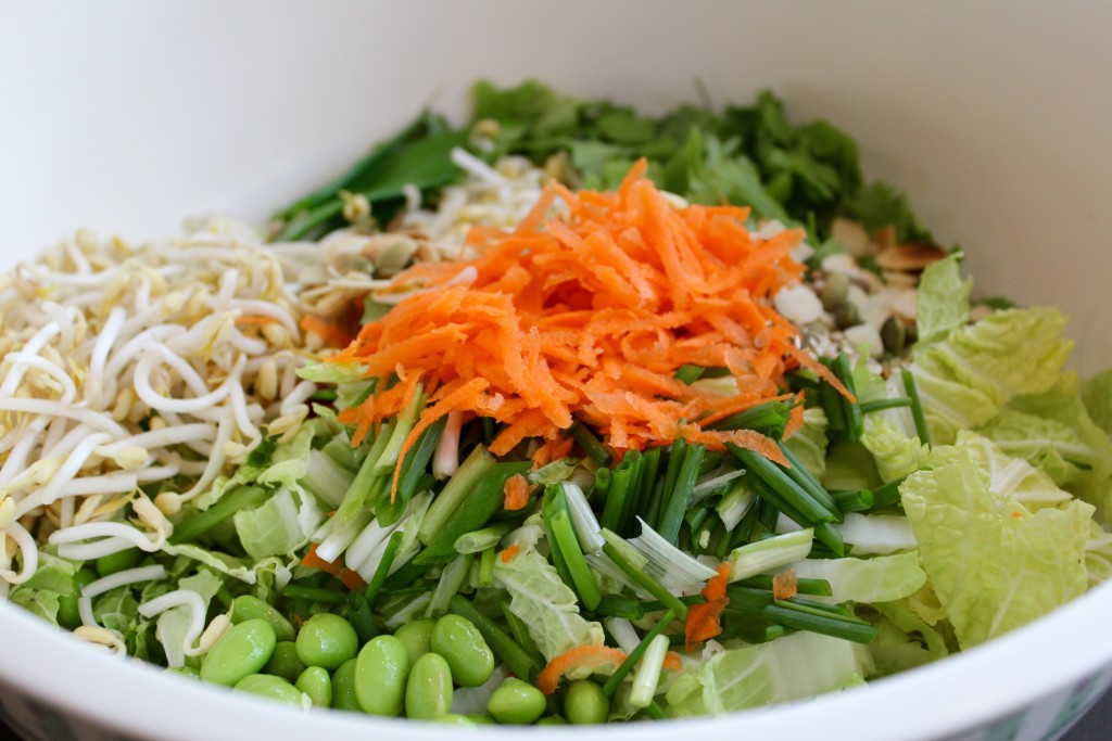 Asian Cabbage Salad with Creamy Sesame Dressing