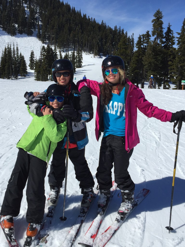 Skiing kids in Whistler