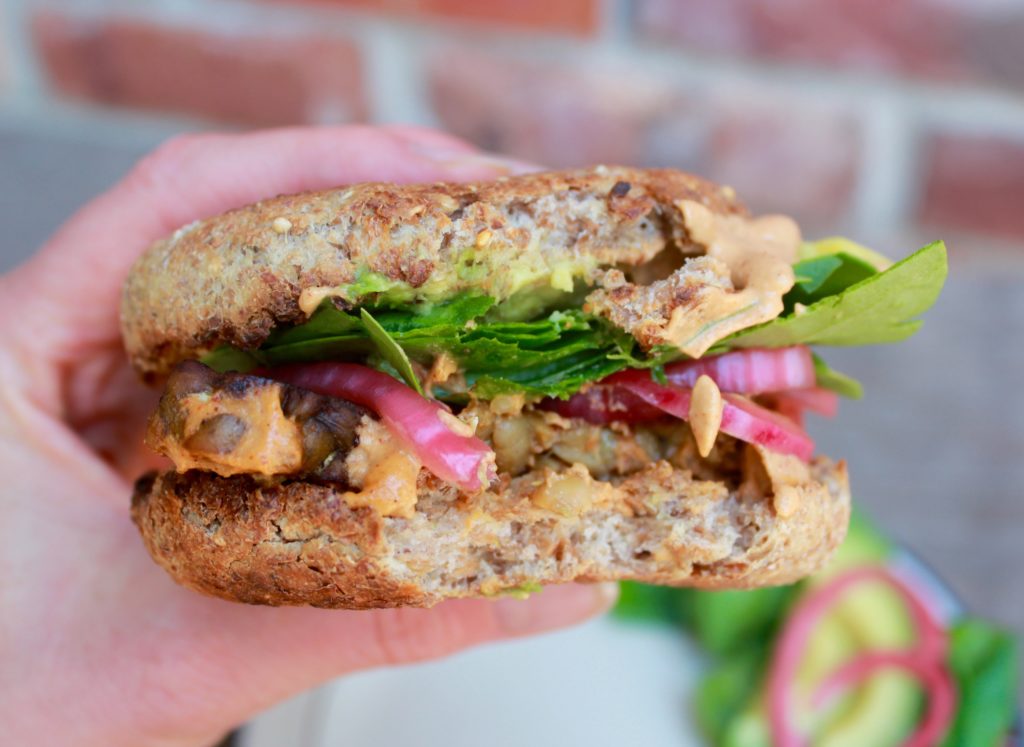 Tempeh Slider with Chipotle Ranch Dressing