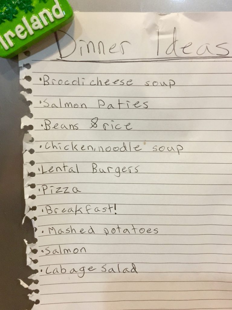 Sara's dinner ideas