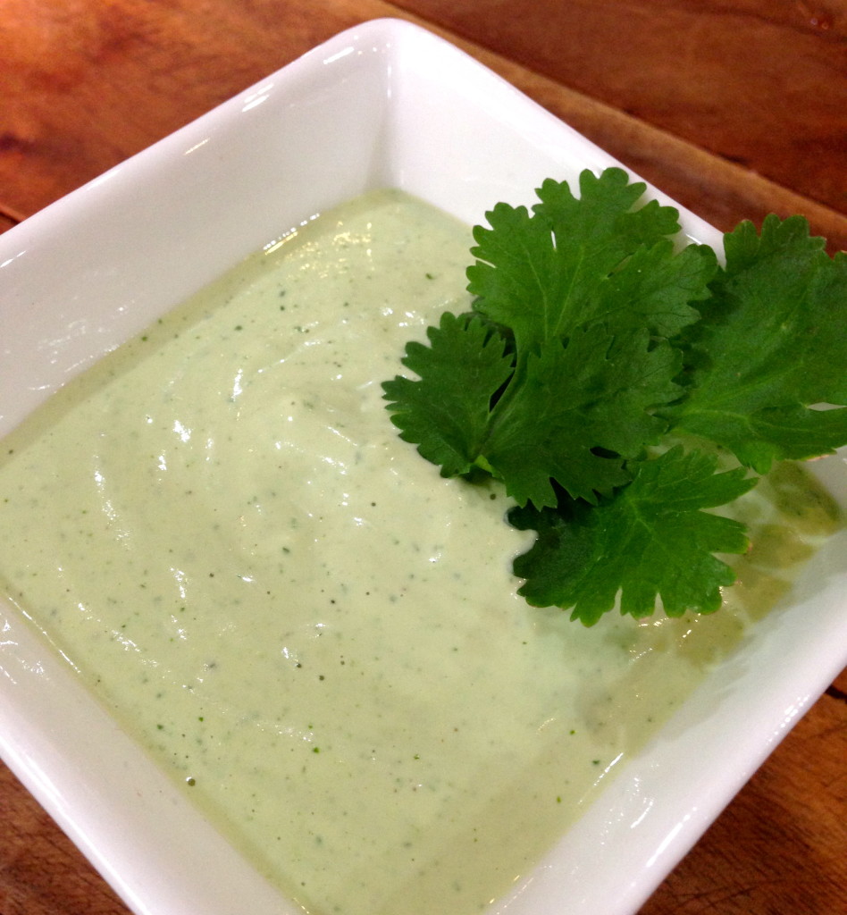 Cilantro-chili cashew cream is good on everything!