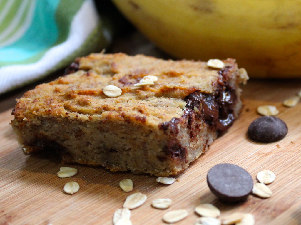 Banana chocolate chip snack bars