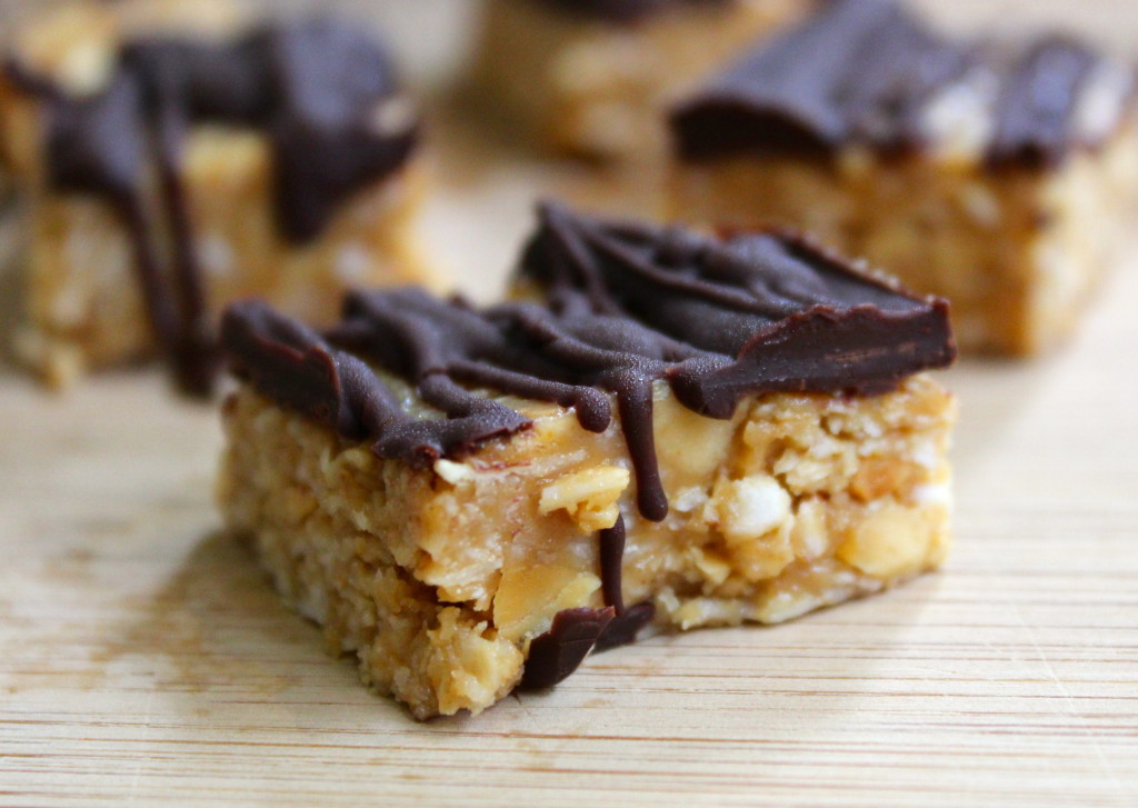 No-bake peanut butter oat squares