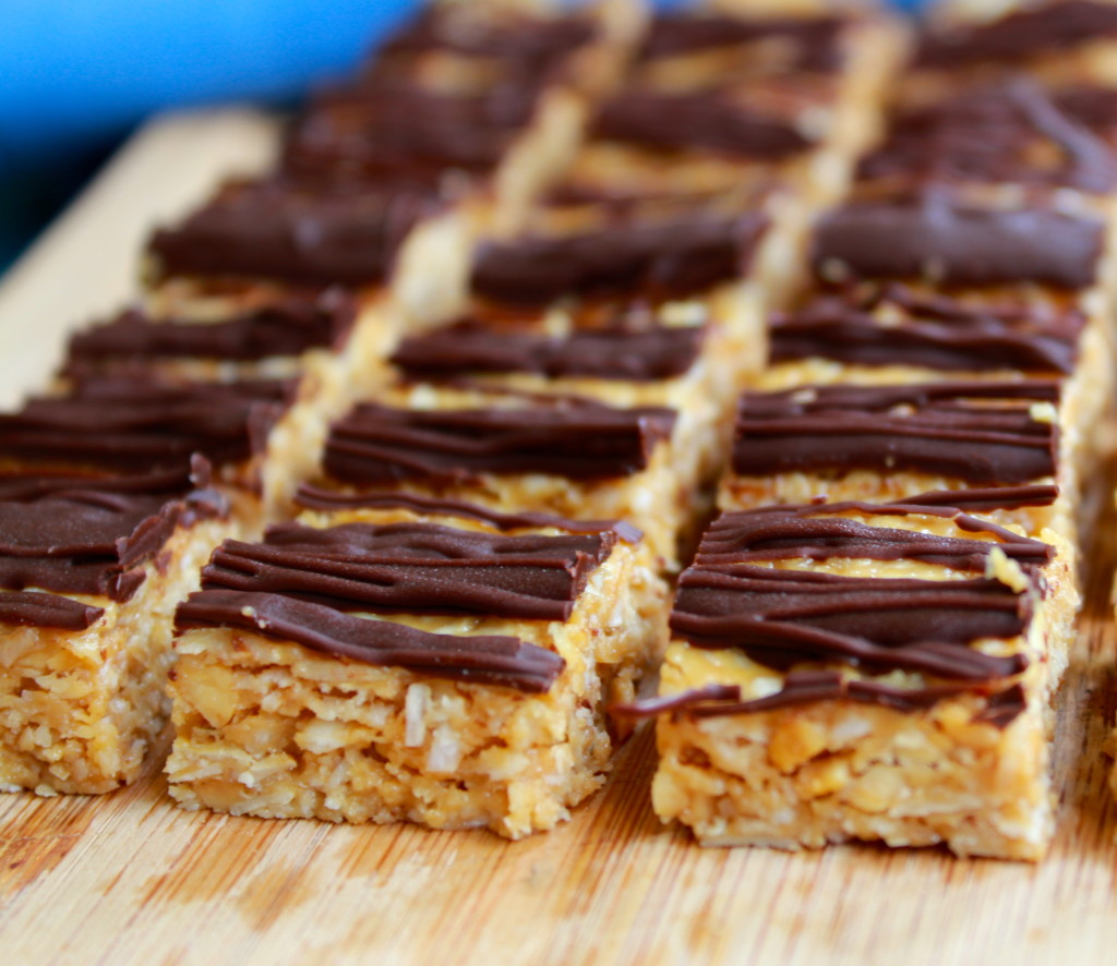 No-bake peanut butter oat squares