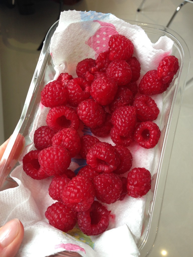 Fresh raspberries