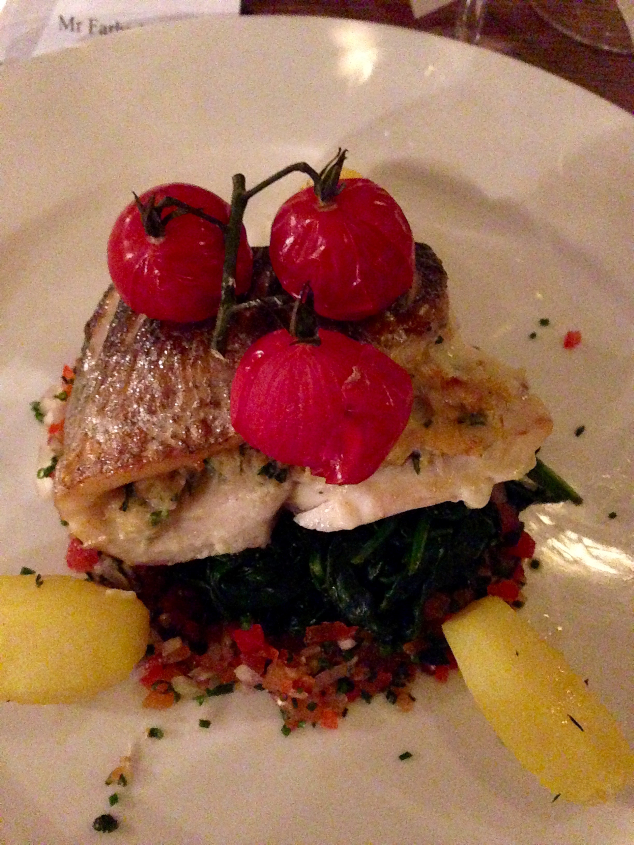 Sea  bass & spinach