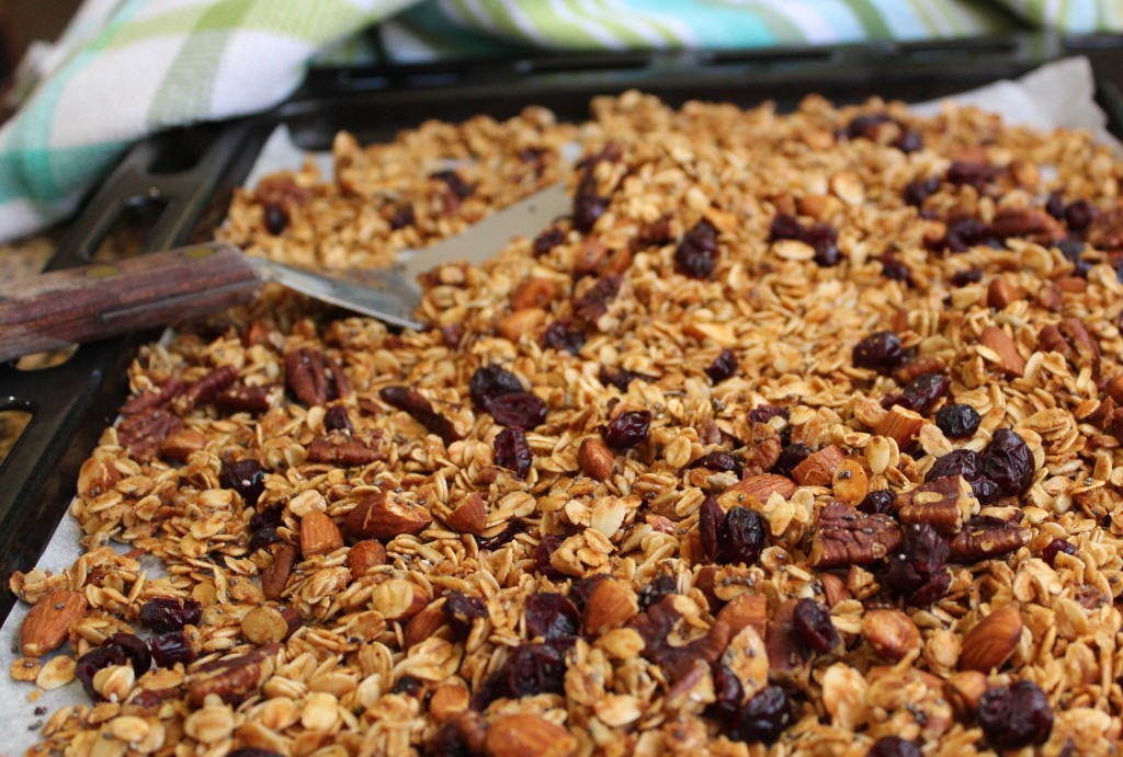 Cranberry maple nut granola