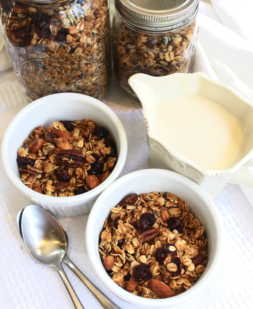 Cranberry maple nut granola