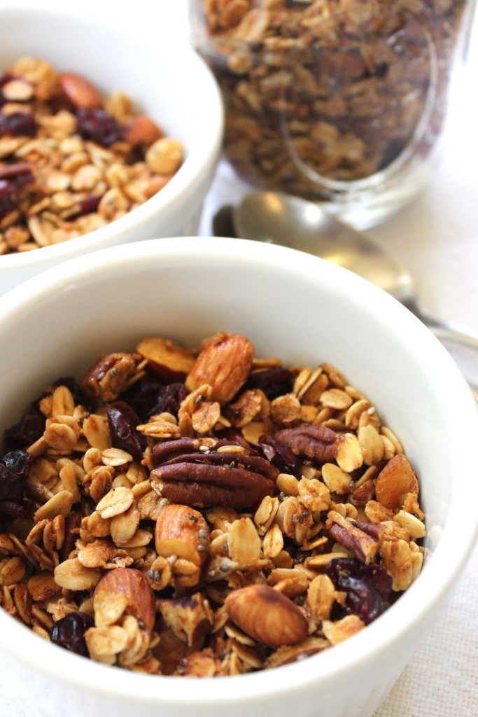 Cranberry maple nut granola