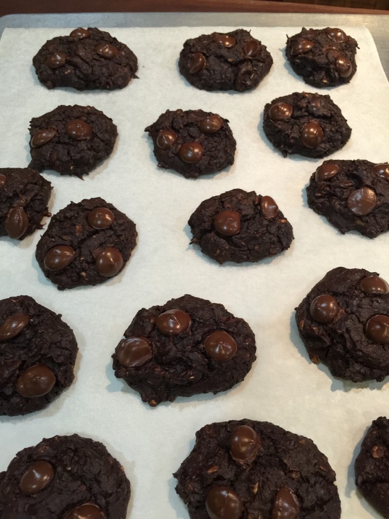 Fudgey black bean zucchini cookies