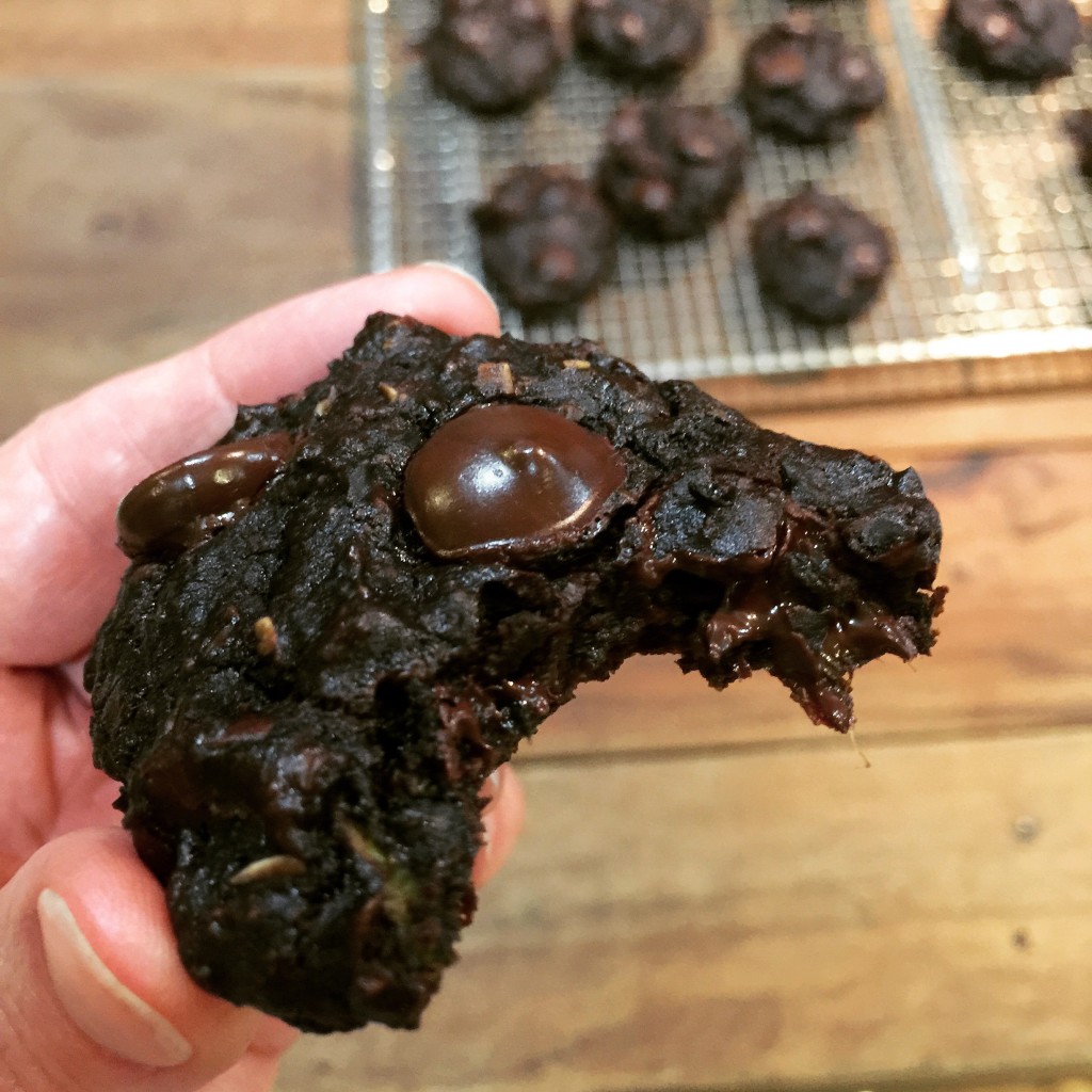 Fudgey black bean zucchini cookie