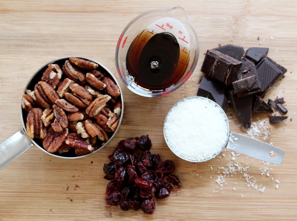 Chocolate-dipped cranberry pecan kisses