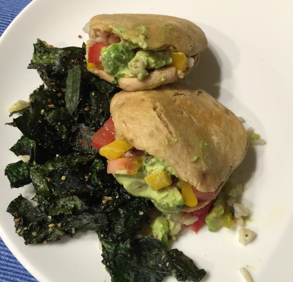 Chickpea shwarma with kale chips