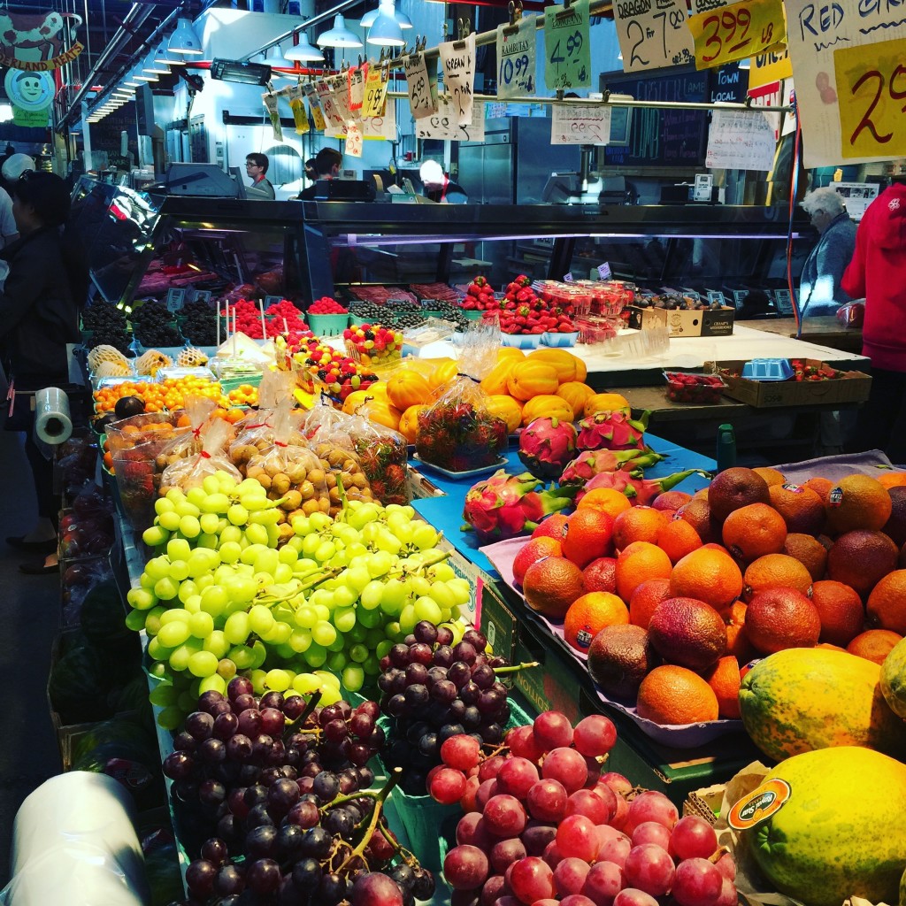 Fresh fruits at Granville Island Public Market