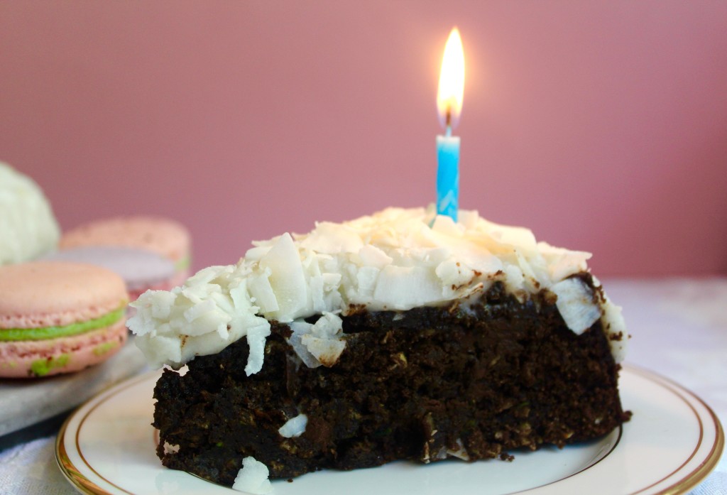 Chocolate zucchini birthday cake