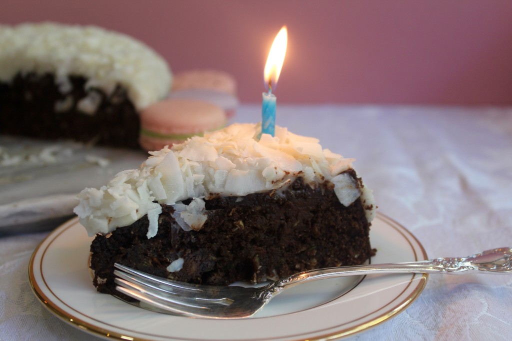 Chocolate zucchini birthday cake