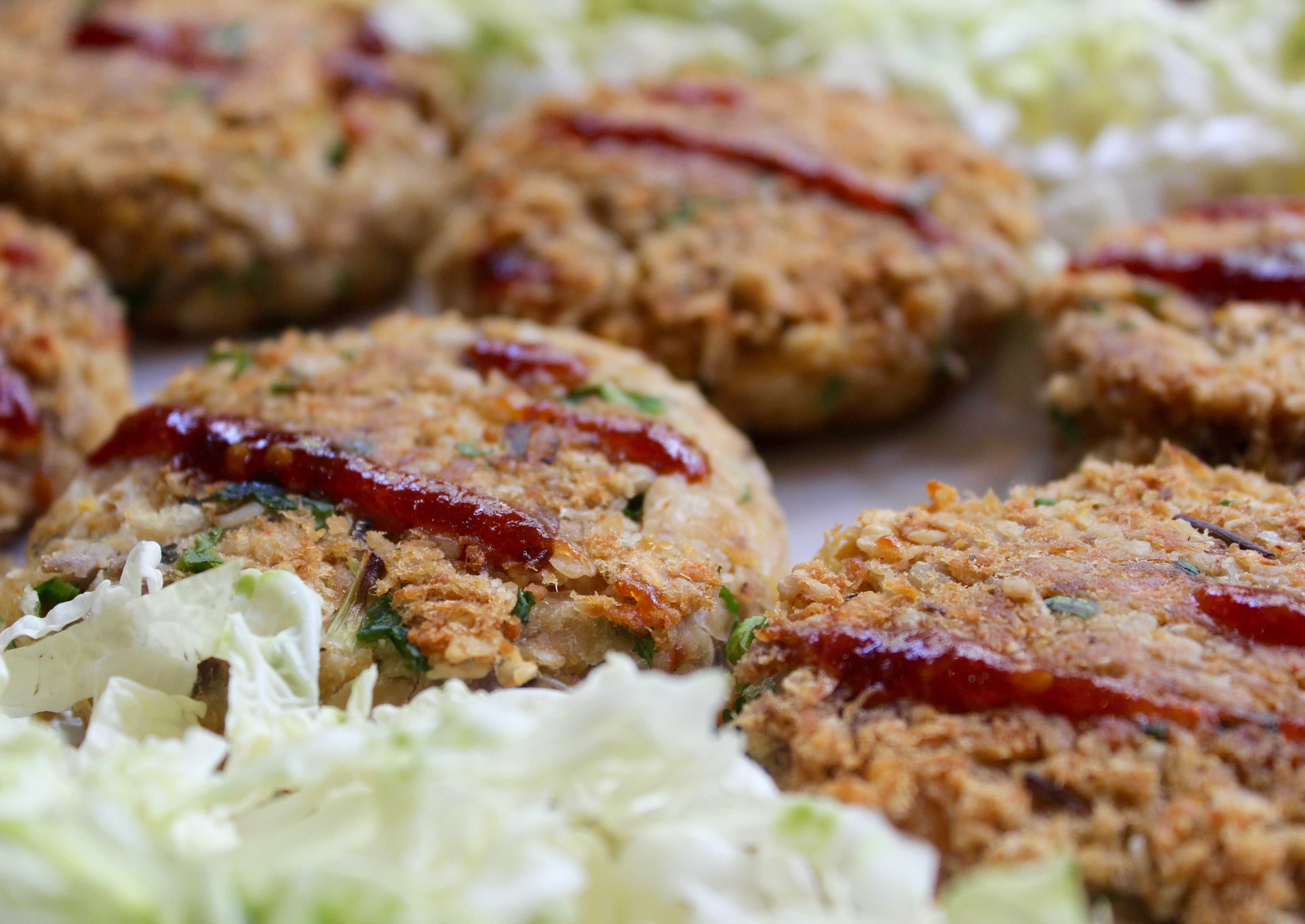 Chickpea Salmon Burgers with Tomato Chili Jam