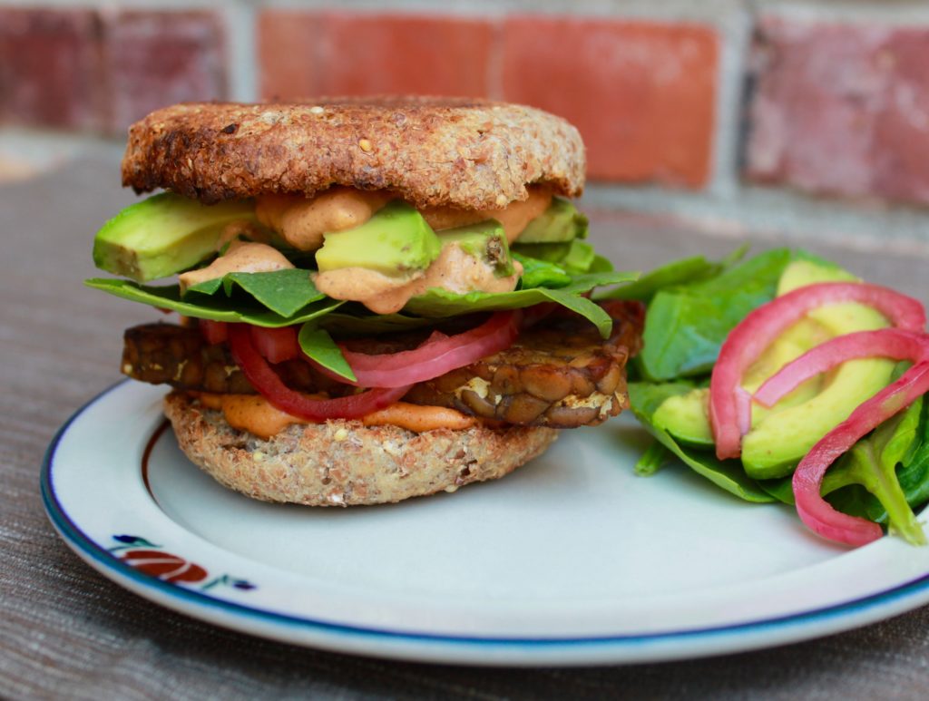 Tempeh Slider with Chipotle Ranch Dressing