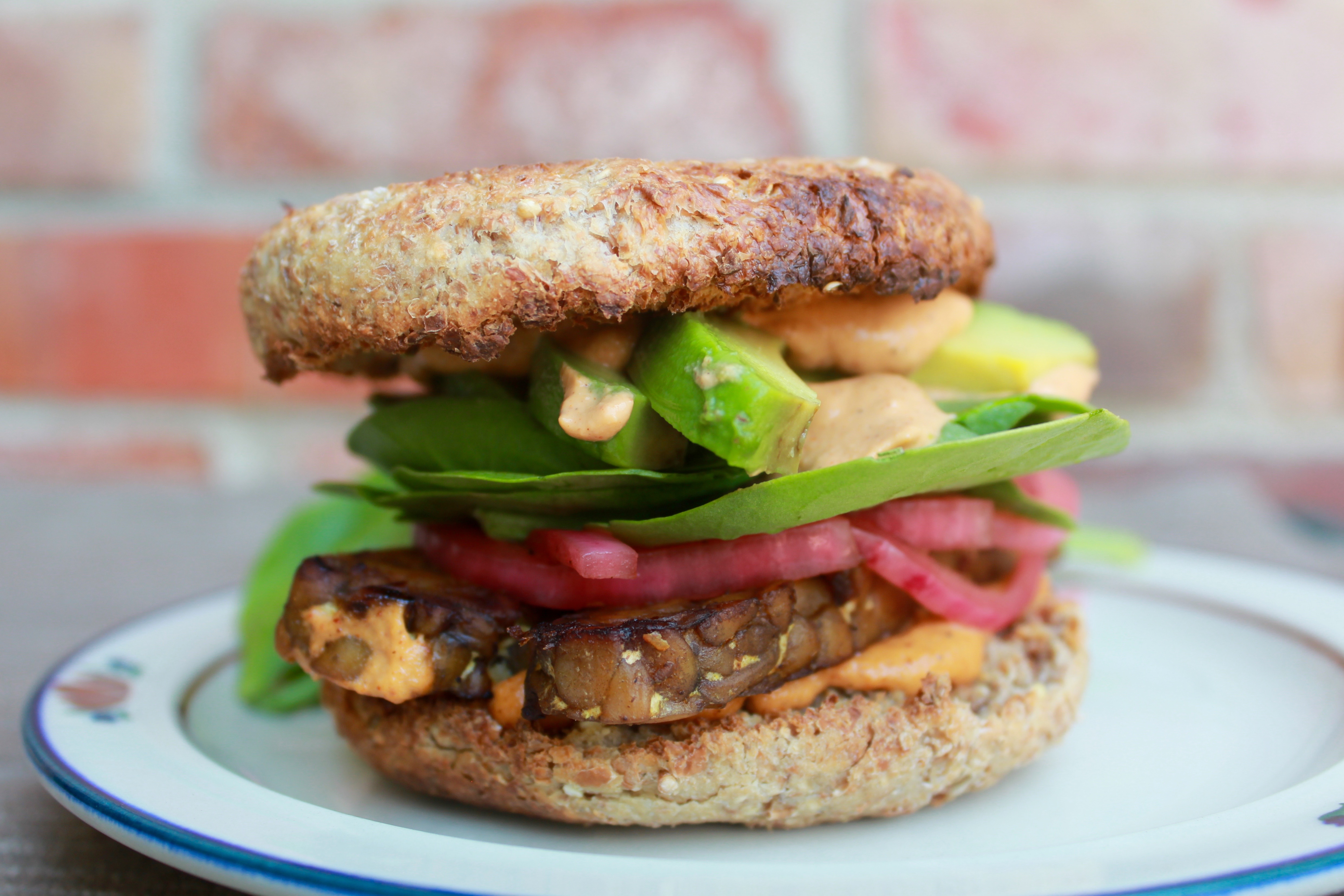 Tempeh Sliders with Chipotle Ranch Dressing
