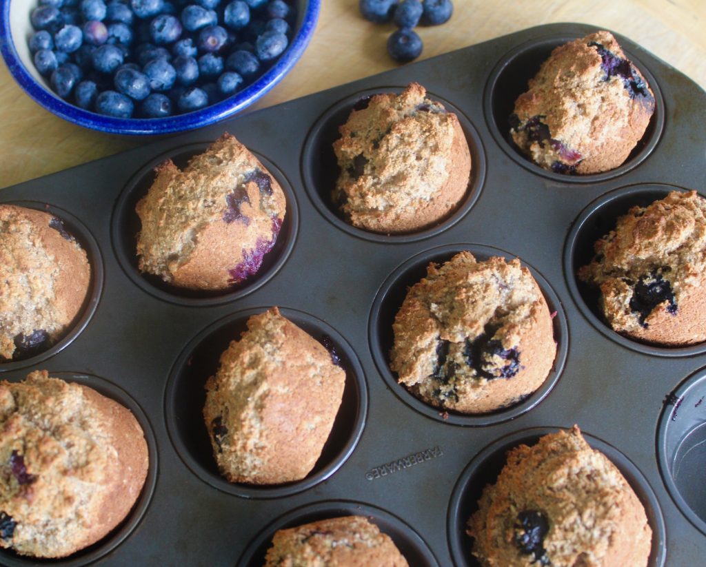 Vegan Blueberry Banana Muffins