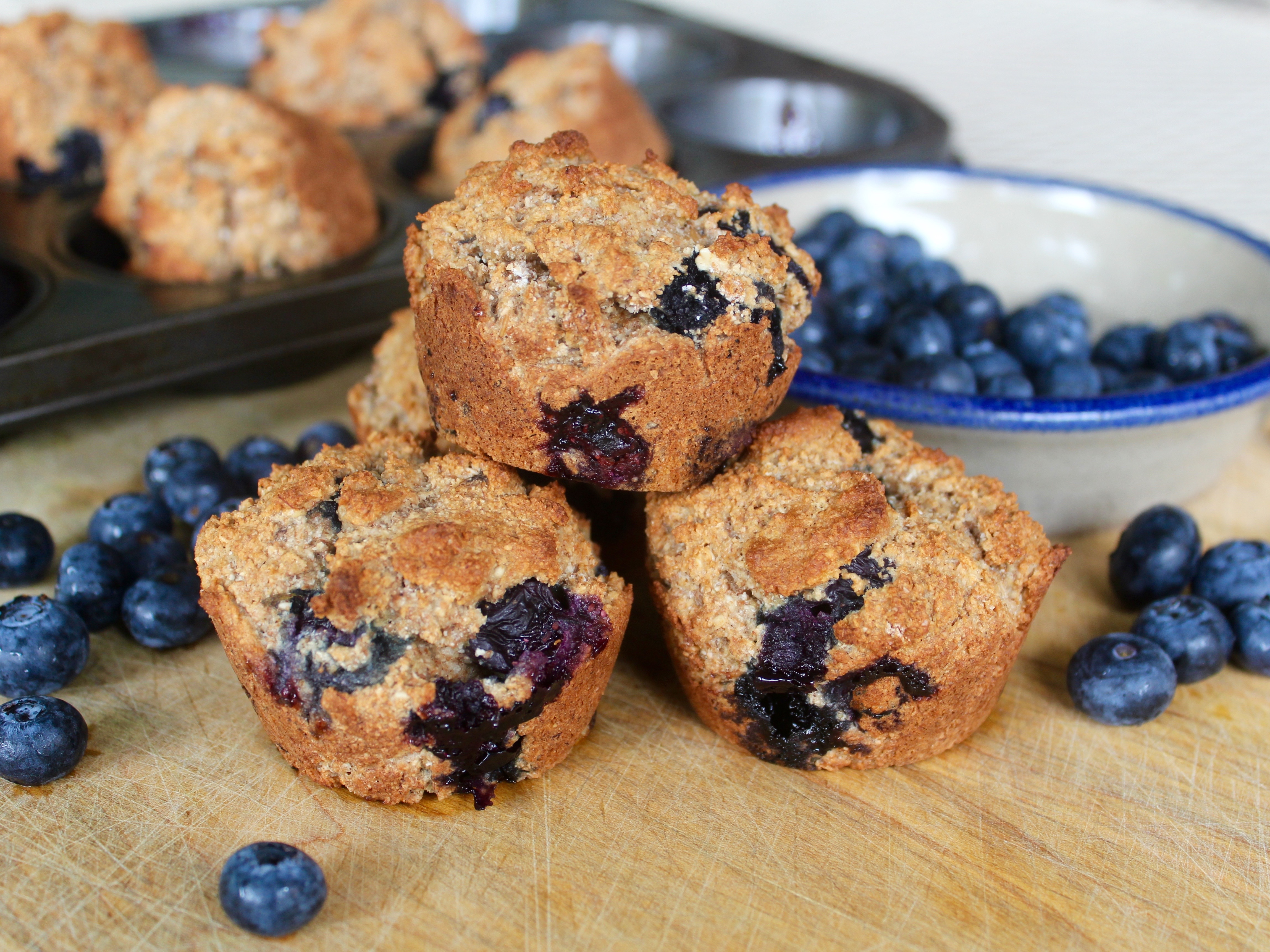 Vegan Blueberry Banana Muffins