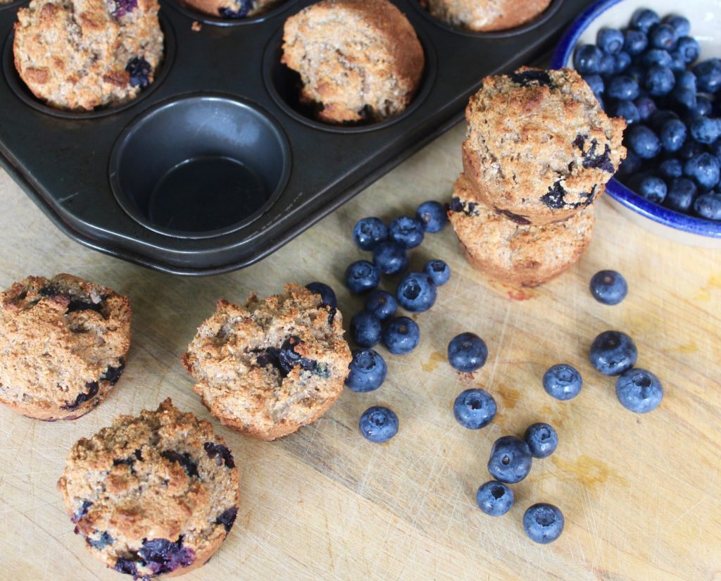 Vegan Blueberry Banana Muffins