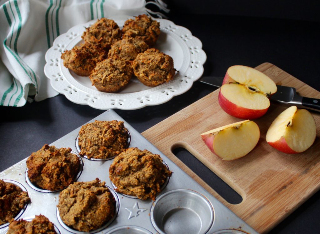 Apple Carrot Flax Muffins