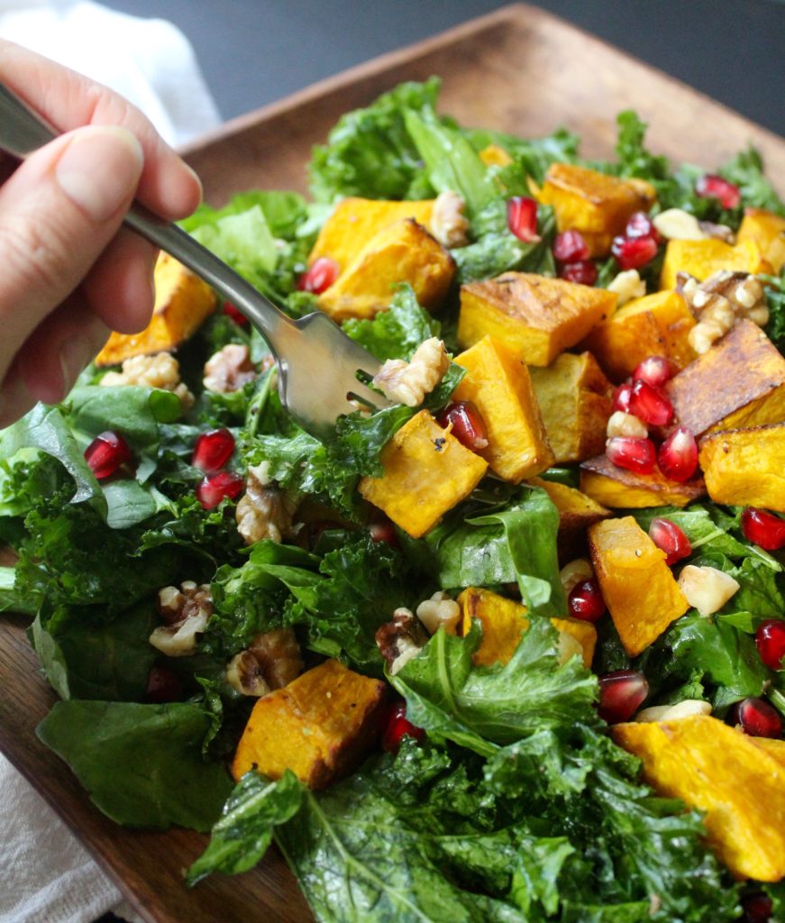 Autumn Salad with Orange Pumpkin Seed Vinaigrette