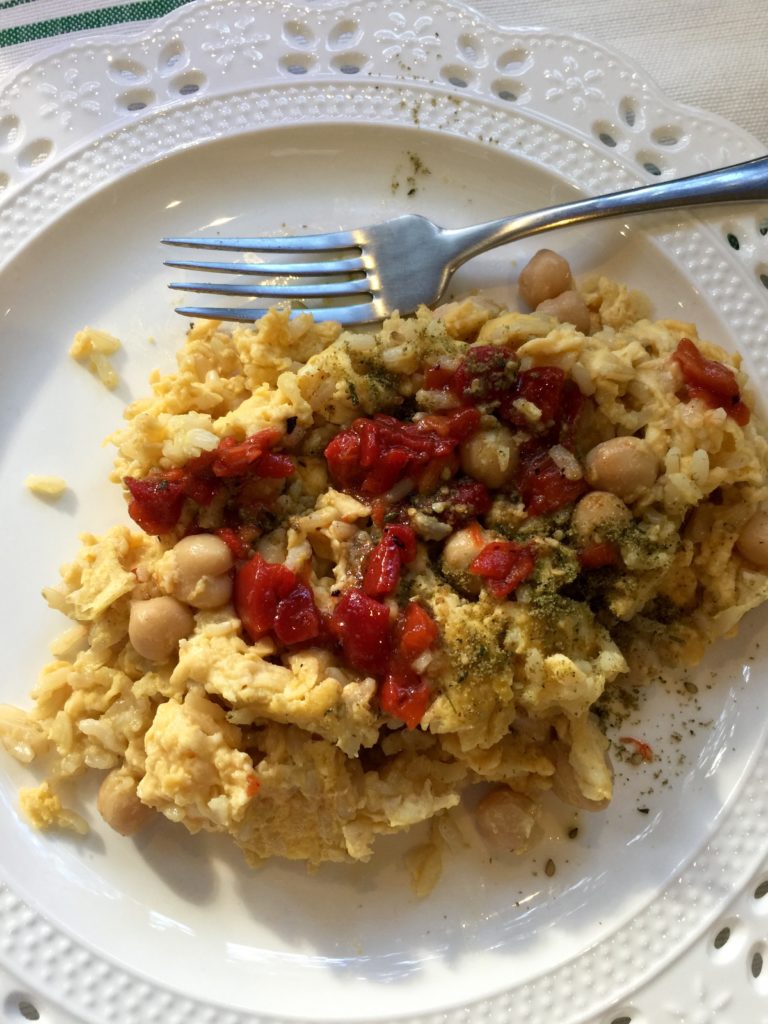 Egg & chickpea snack