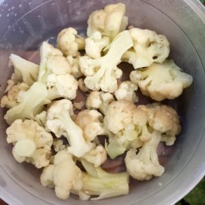 Steamed cauliflower