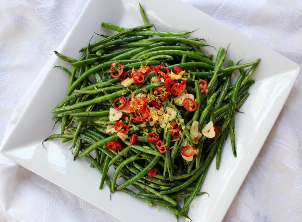 Chargrilled French Beans with Chili & Garlic