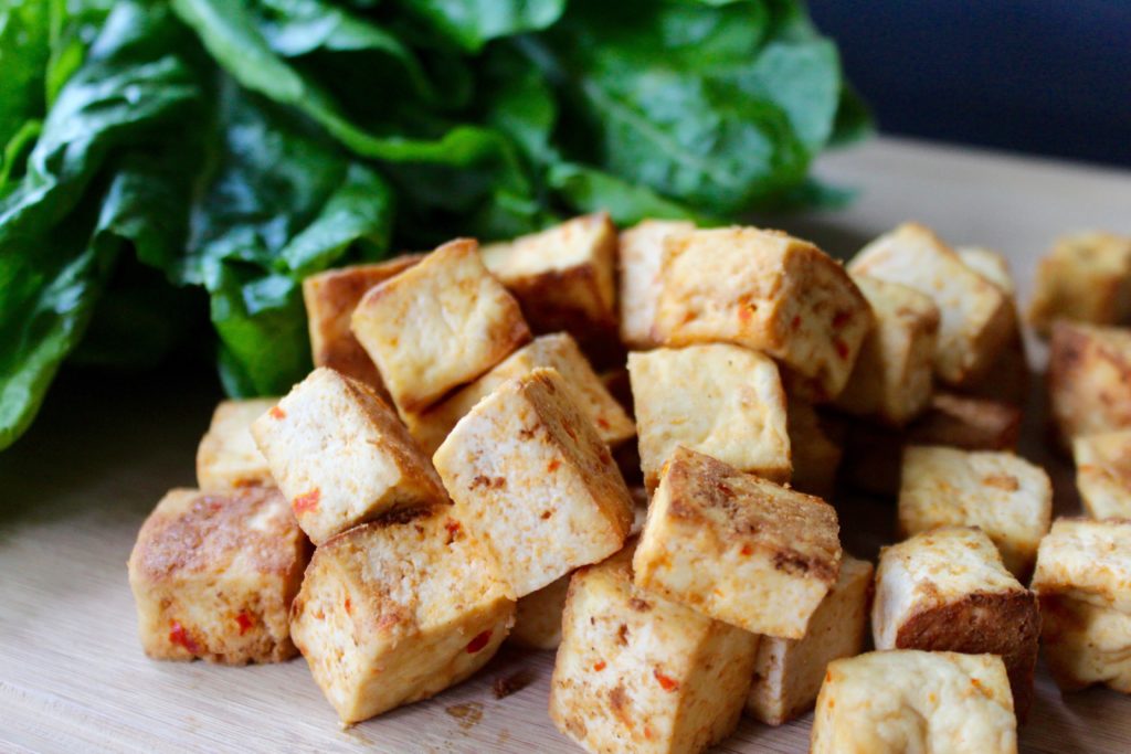 Spicy Tofu Wraps with Citrus Tahini Dressing