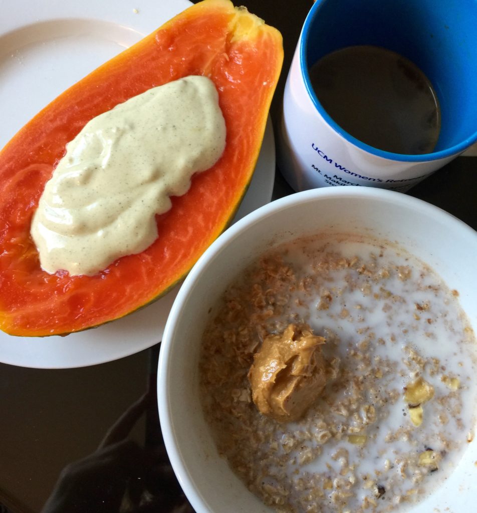 Breakfast in the hotel