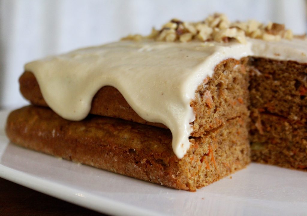 Carrot Cake with Coconut Cashew Frosting