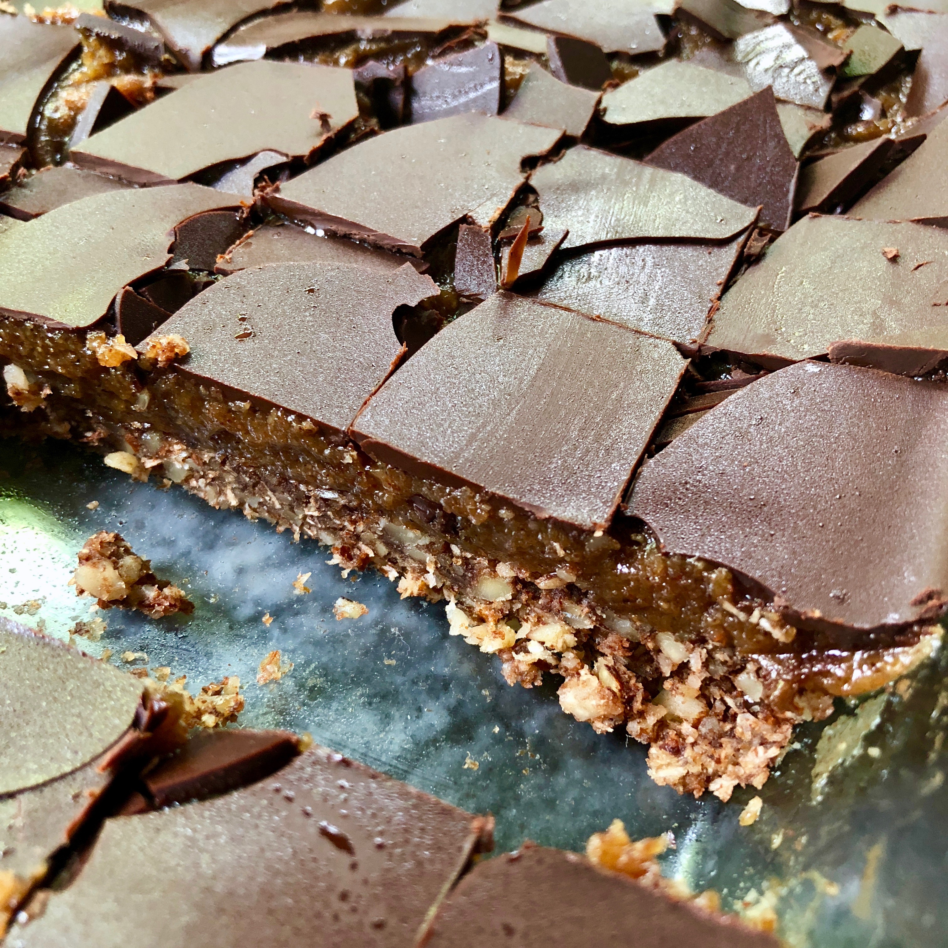 Vegan Salted Caramel Bars