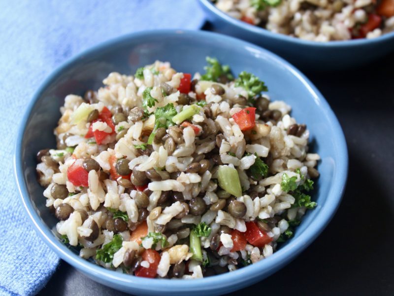 Brown Rice & Lentil Salad